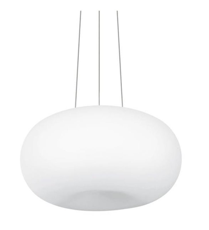 Lampa wisząca Optica 445 biała szklana w nowoczesnym stylu