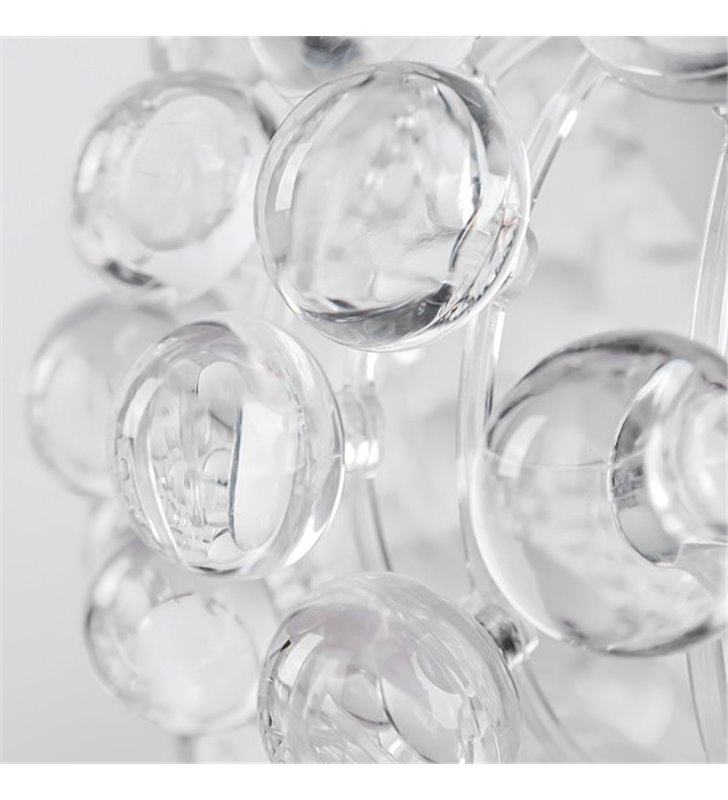 Plafon Acrylio 50cm okrągły nowoczesny designerski klosz bezbarwne akrylowe kulki