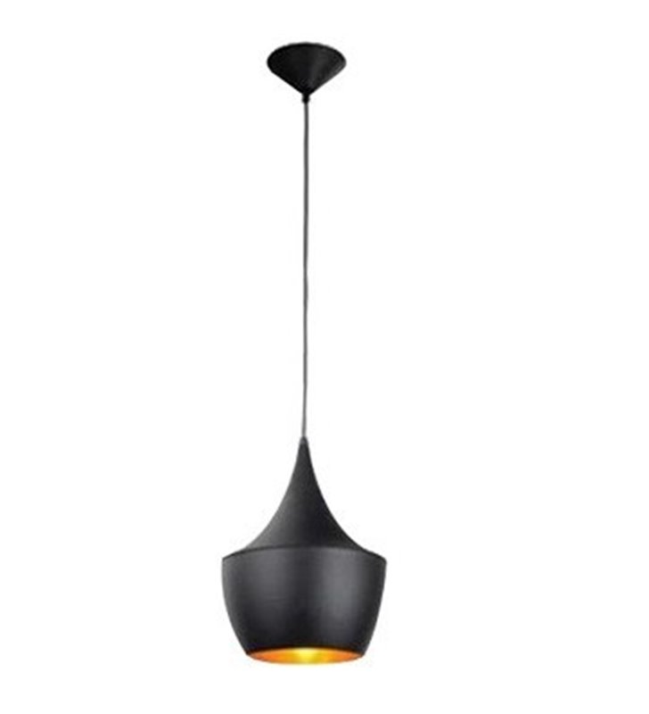 Lampa wisząca Orient czarna wewnątrz złota nowoczesna do salonu kuchni jadalni sypialni
