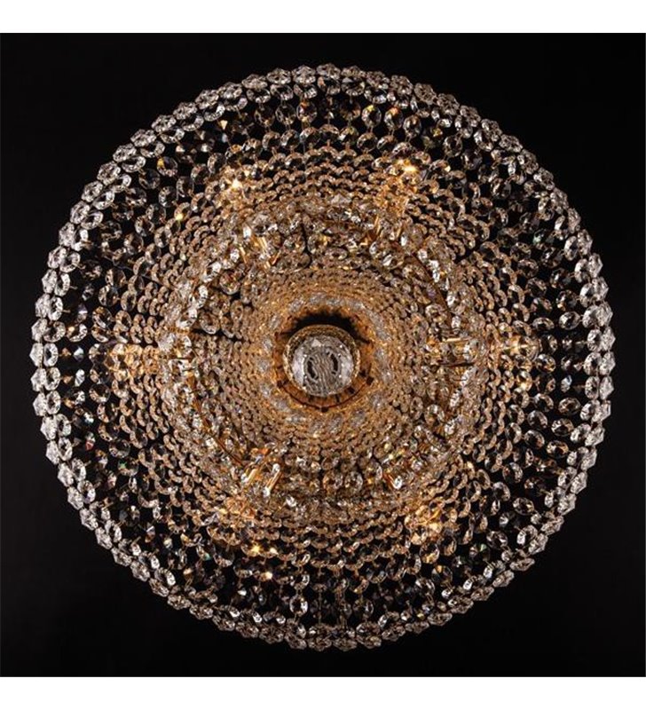 Złoty klasyczny okrągły plafon z kryształami Marakesh 500
