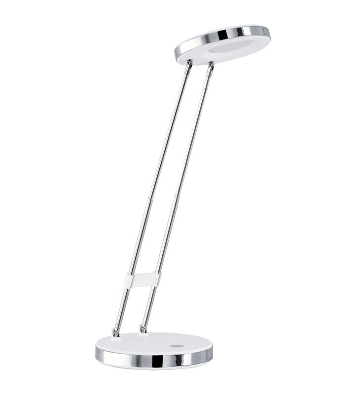 Lampa biurkowa Gexo biała teleskopowa włącznik na podstawie