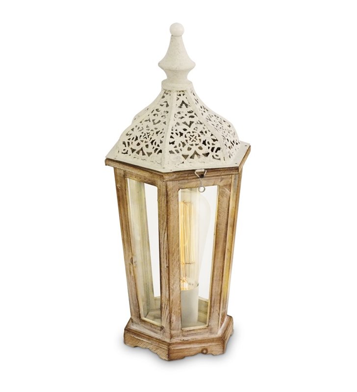 Lampa stołowa Kinghorn w stylu vintage latarenka