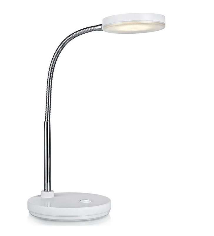 Lampa Flex biurkowa stołowa LED biała z giętkim ramieniem typu flexo