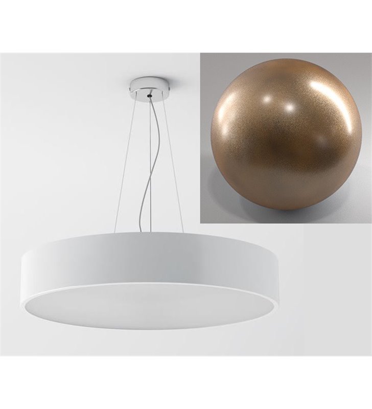Lampa wisząca Aba 40 okrągła kolor złoty brąz nowoczesna do salonu kuchni jadalni sypialni - DOSTĘPNA OD RĘKI