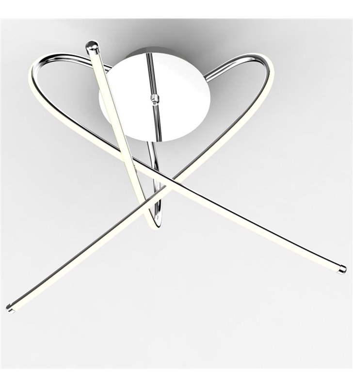 Nowoczesna minimalistyczna lampa sufitowa Carrello 3 ramiona LED chrom