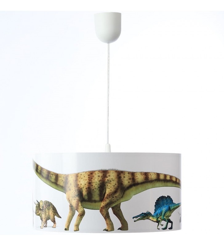 Dziecięca lampa wisząca Diplodok z dinozaurami do pokoju dziecka