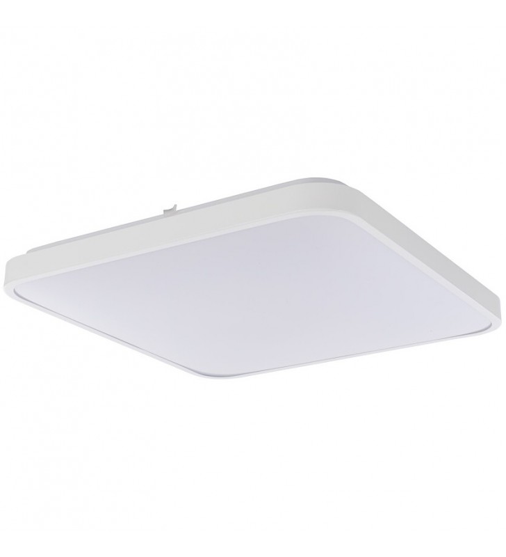 Biały kwadratowy plafon do łazienki Agnes Square LED ciepła barwa światła 3000K stopień szczelności IP44
